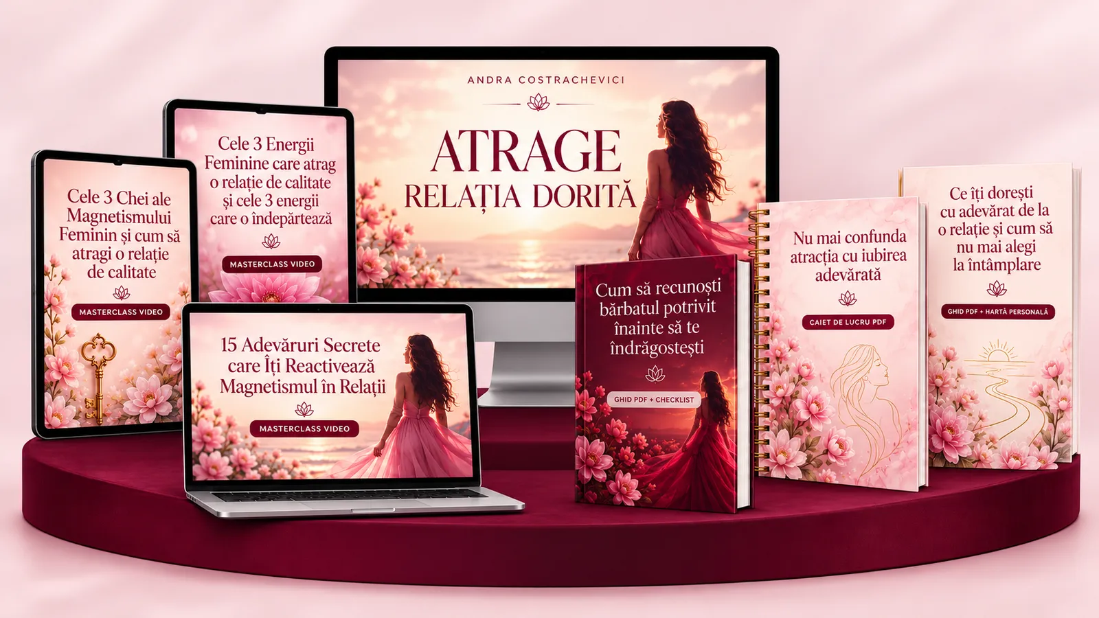 Pachetul Atrage Relația Dorită: 3 masterclassuri și 3 materiale practice